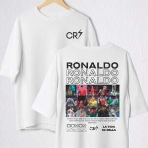 polo cr7 personalizado blanco
