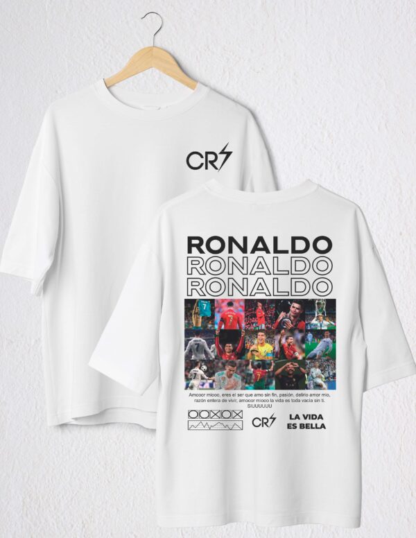 polo cr7 personalizado blanco