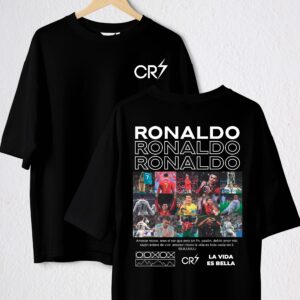 polo cr7 personalizado negro