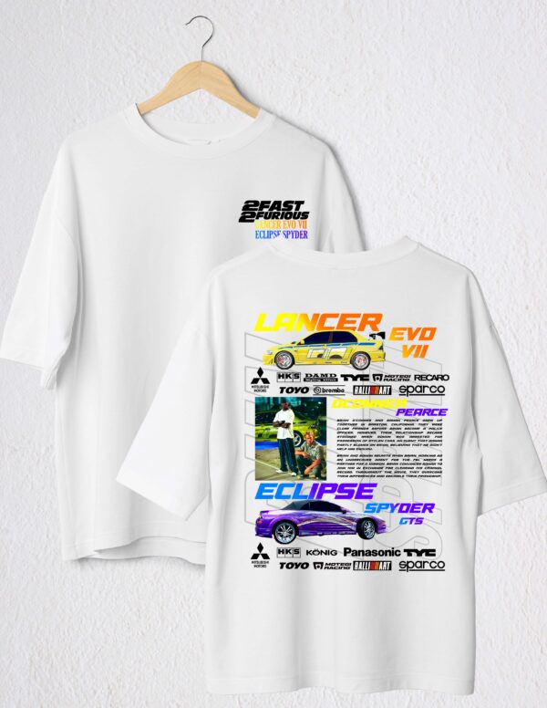 lancer x eclipse POLO BLANCO FAST AND FURIOUS