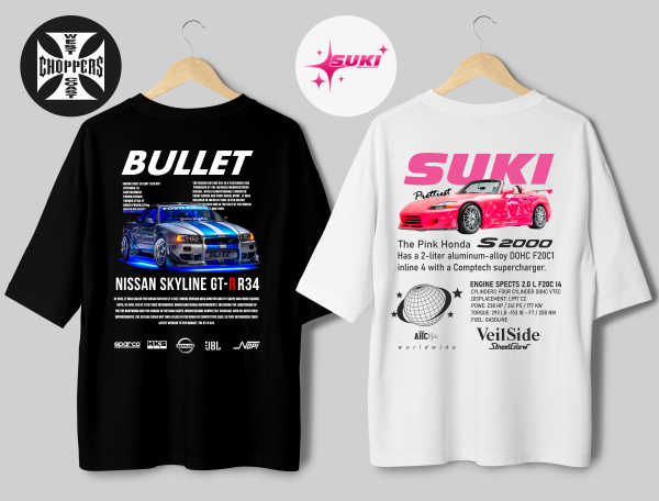 PLAYERAS DE PAREJA SKYLINE Y S2000