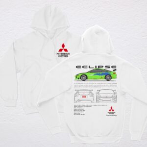 POLERA BLANCA MITSUBISHI ECLIPSE VERDE