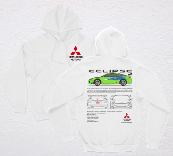 POLERA BLANCA MITSUBISHI ECLIPSE VERDE