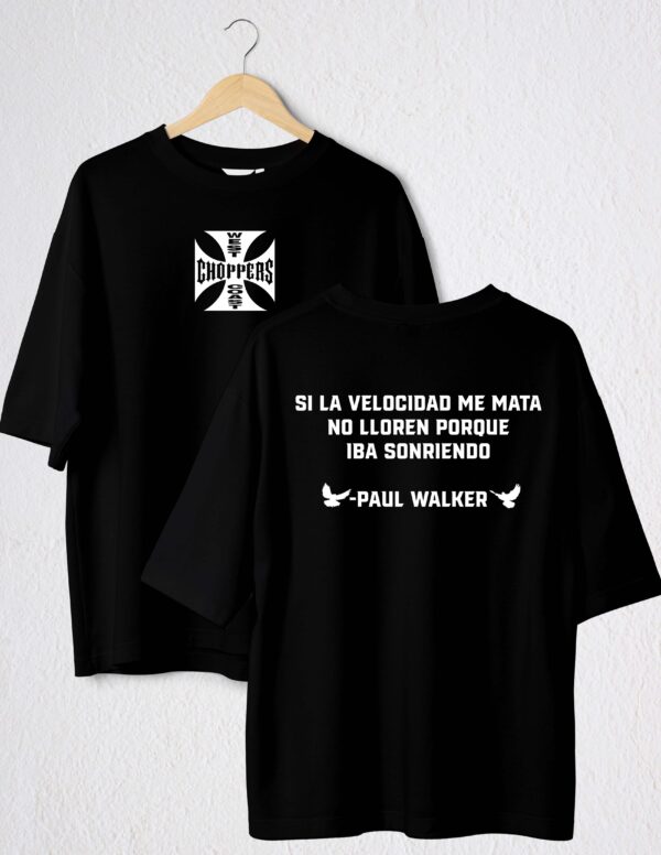 polo paul walker personalizado negro