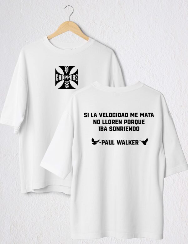 polo paul walker personalizado blanco
