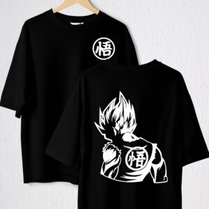 GOKU ESPALDA 001 POLO NEGRO OVER