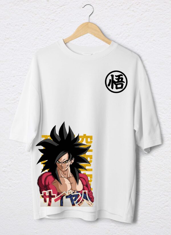 POLO GOKU SSJ 4 BLANCO