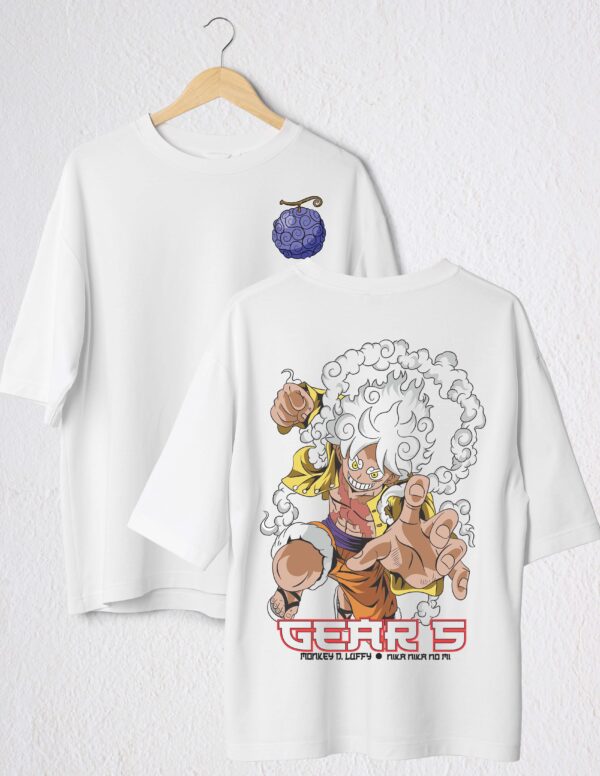 LUFFY GEAR 5 POLO BLANCO