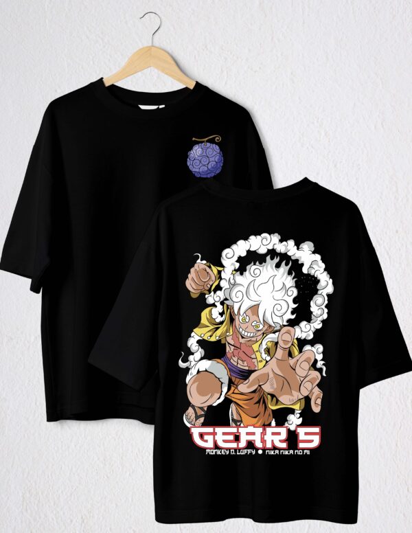 LUFFY GEAR 5 POLO NEGRO