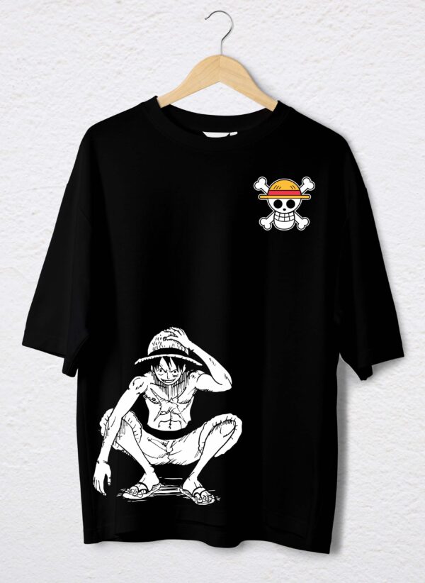 MONKEY DE LUFFY POLO NEGRO