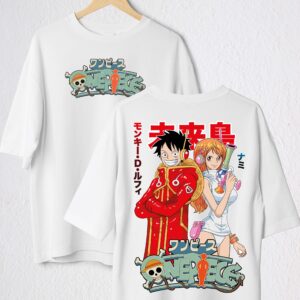 LUFFY Y NAMI POLO BLANCO