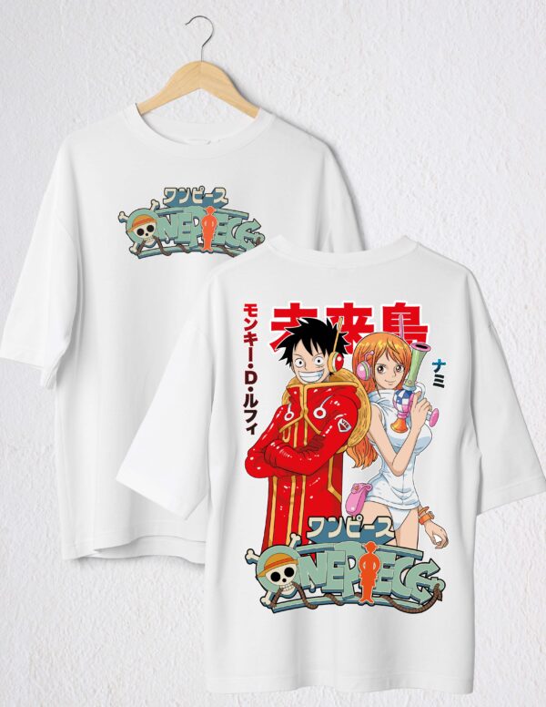 LUFFY Y NAMI POLO BLANCO