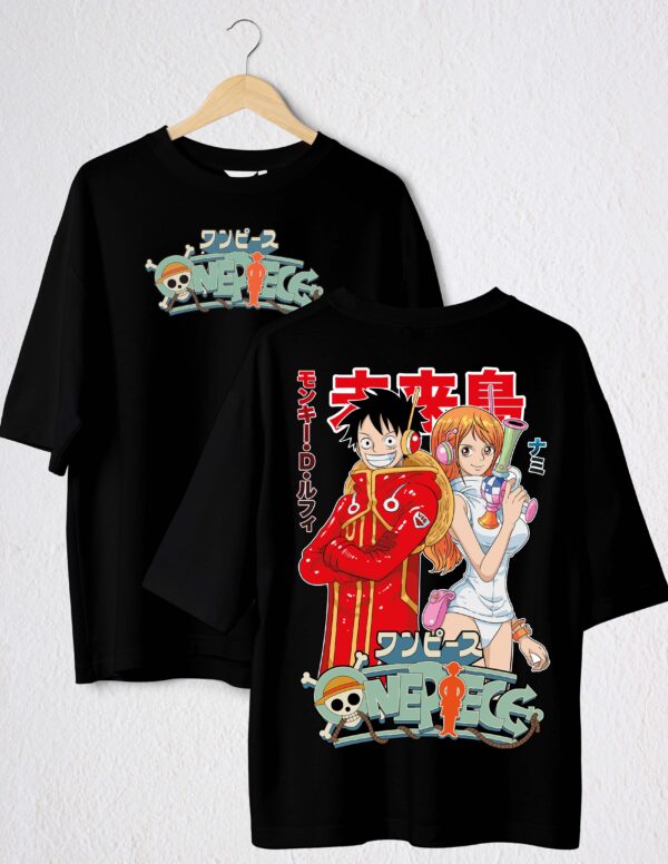 LUFFY Y NAMI POLO NEGRO
