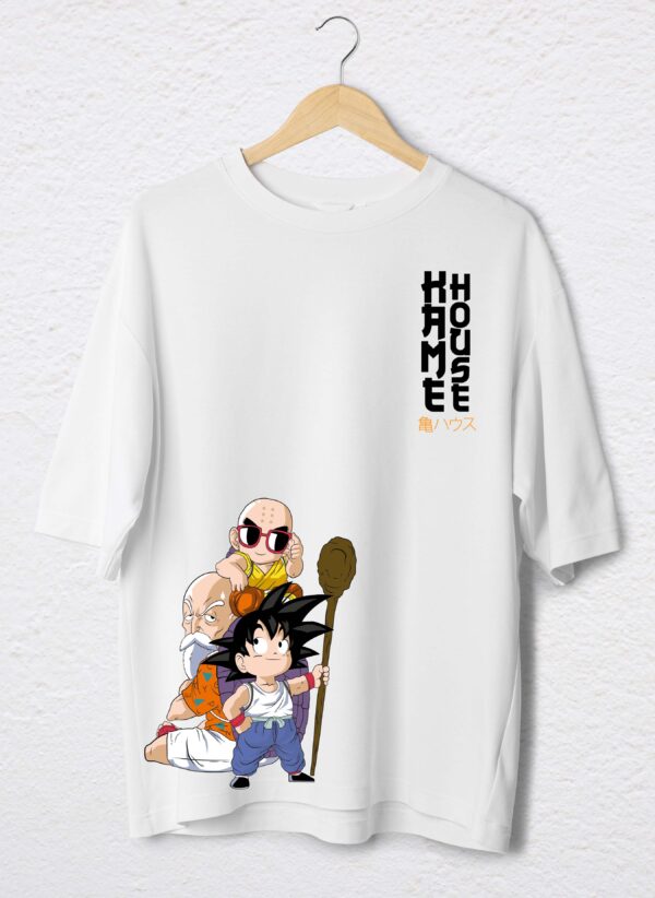 familia tortuga dragon ball polo blanco