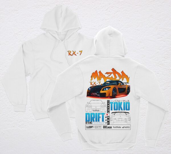 polera blanca mazda rx7