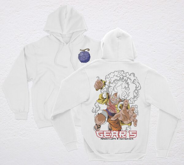 LUFFY GEAR 5 POLERA BLANCA