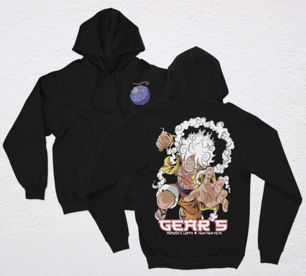 LUFFY GEAR 5 POLERA NEGRA