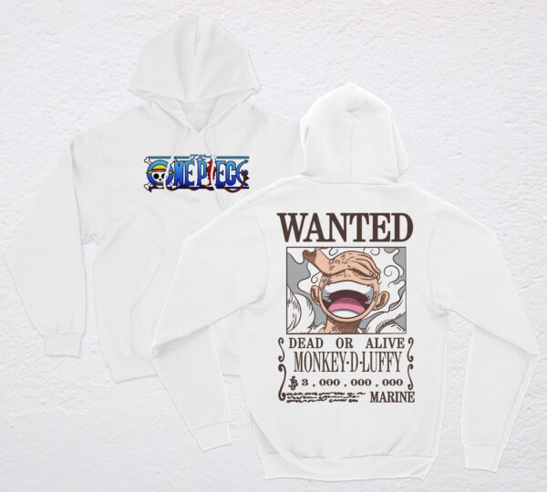 LUFFY WANTED POLERA BLANCA