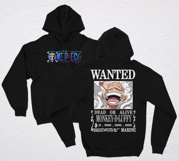 LUFFY WANTED POLERA NEGRA