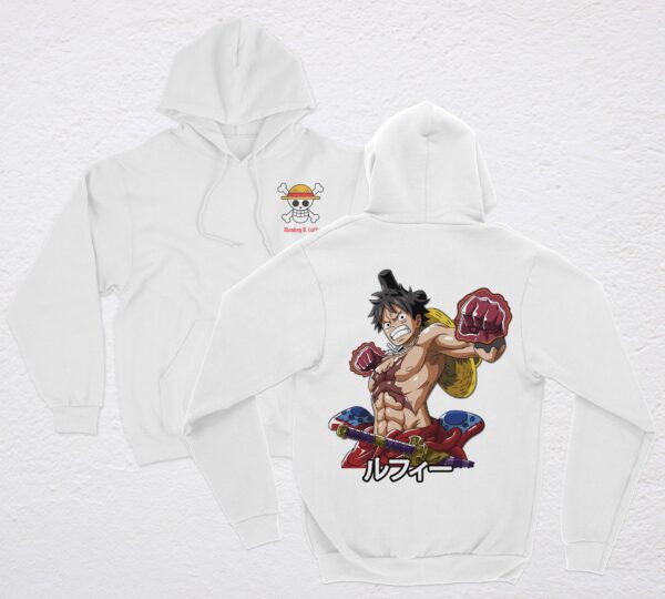 LUFFY SAMURAI POLERA BLANCA