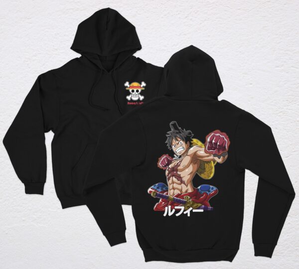 LUFFY SAMURAI POLERA NEGRA