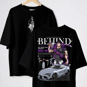 TOJI FUSHIGURO BEHIND POLO NEGRO