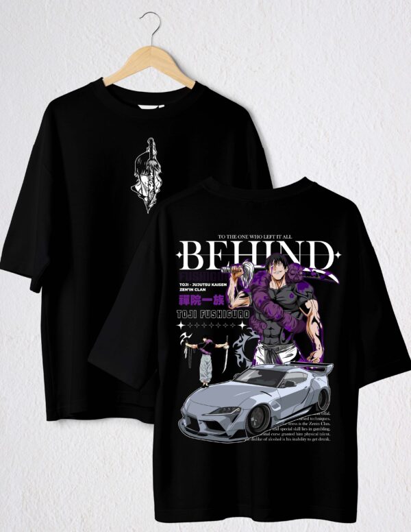TOJI FUSHIGURO BEHIND POLO NEGRO