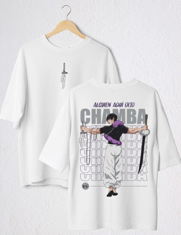 EL CHAMBAS TOJI FUSHIGURO POLO BLANCO