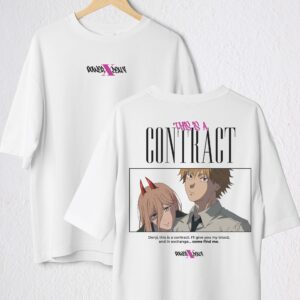 POWER Y DENJI CHAINSAW MAN POLO BLANCO