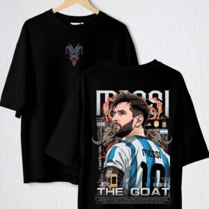 LIONEL MESSI THE GOAT POLO NEGRO